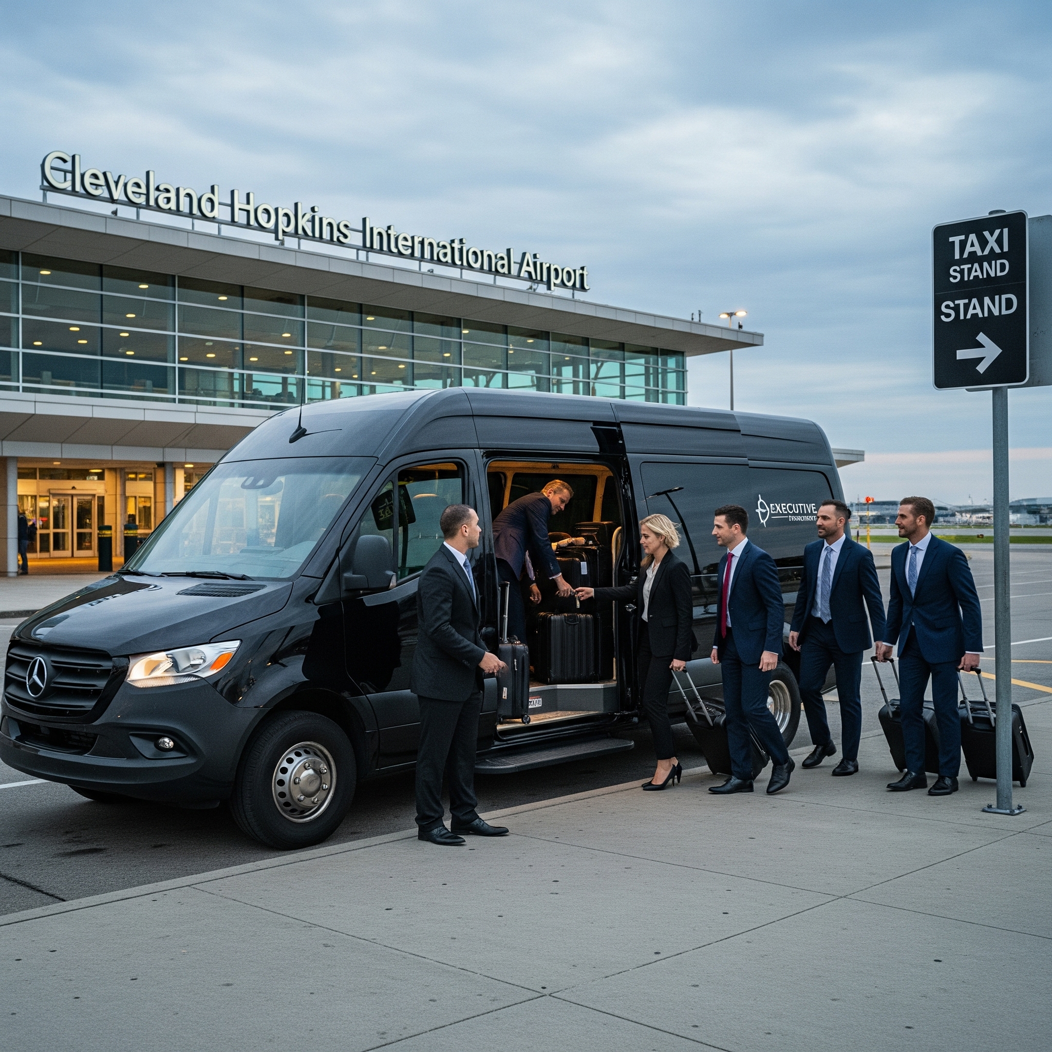 Corporate group travel in executive sprinter Cleveland