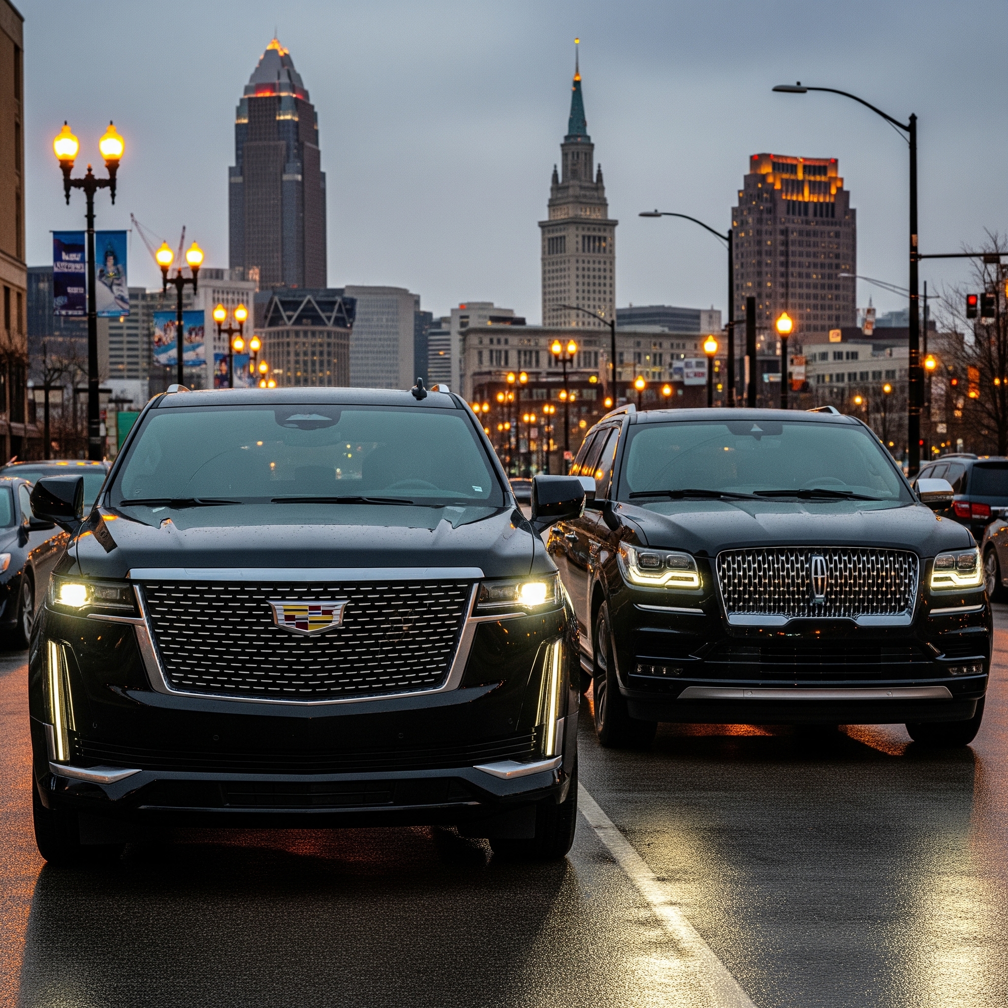 Executive SUV limo at Cleveland Hopkins Airport CLE