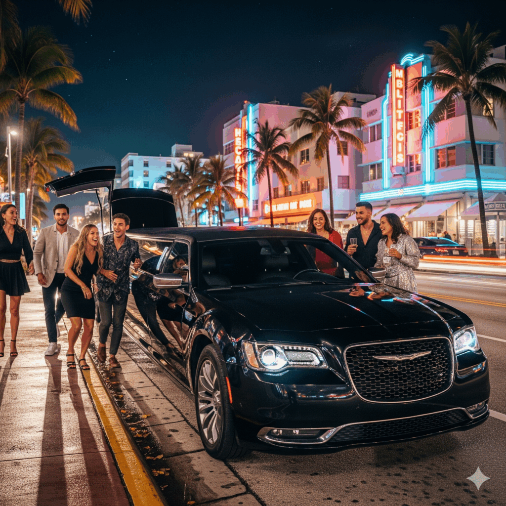 Night out limo service in South Beach Miami