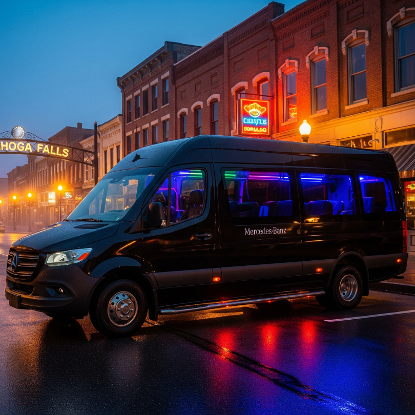 Party bus rental Cuyahoga Falls event transportation